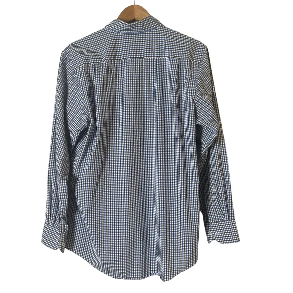 Southern Tide Men's Button Up Plaid Shirt Striped‎ Long Sleeve Pocket Size M